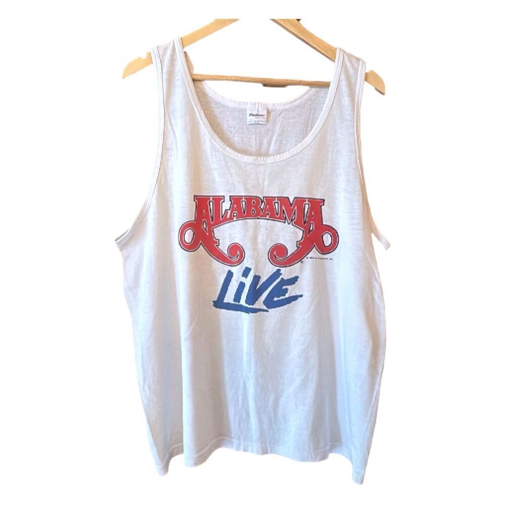 ALABAMA Vintage 1988 Live Tour Tank Top XL Stedman Made USA Country Band Concert